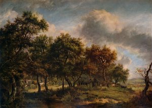 ウッドマンズコテージ、1820年 作： Patrick Nasmyth