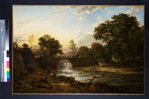 1818年、インヴァラリー、アーガイルシャー近くのダグラス橋の眺め 作： Patrick Nasmyth