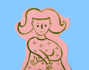 ホロスコープ：処女のサイン。イラスト：P.ラ・ポルタ 作： Patrizia La Porta