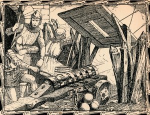 クレシーの最初の大砲、1902 作： Patten Wilson