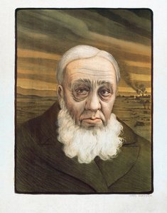 ポール・クルーガー肖像画（1825～1904年）（エングレービング 作： Paul (after) Berthon