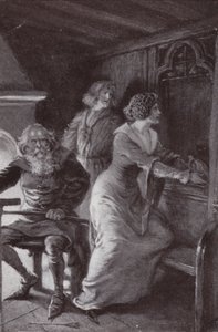 チャールズ・リードの「The Cloister and The Hearth」のイラスト（リトグラフ）。 作： Paul (after) Hardy