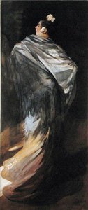 スペインの美女」1900年頃（水彩・紙） 作： Paul Albert (attr. to) Besnard