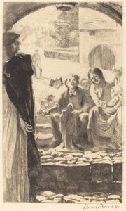 マルリー教会の門から聖母をコピーするピエール ピエール コピー ラ ヴィエルジュ、1885 年。 作： Paul Albert Besnard