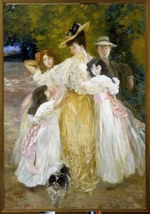 マンテ夫人とその子供たちの肖像 作： Paul Albert Besnard