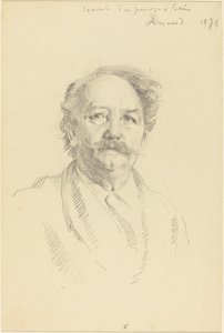 1898年、パリの通路の記念品の男性の肖像. 作： Paul Albert Besnard
