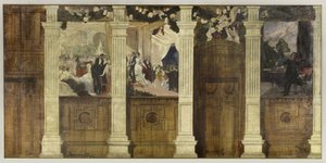 4区庁舎のスケッチ：邸宅の舞踏会」または「モンディーヌの祭り 作： Paul Albert Besnard