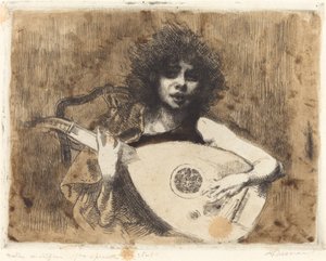 リュート奏者、1922年。 作： Paul Albert Besnard