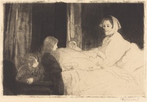 病気の母親、1889年。 作： Paul Albert Besnard