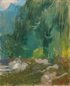 シエスタ》1890-1920年頃（油彩・板） 作： Paul Albert Besnard