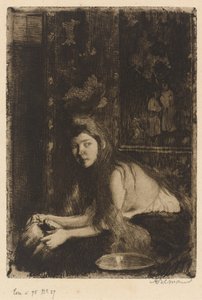 花瓶を持つ女性 La femme au vase、1894 年。 作： Paul Albert Besnard