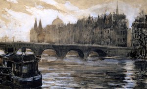「パリのセーヌ川」、20世紀 作： Paul Ambroise Valery