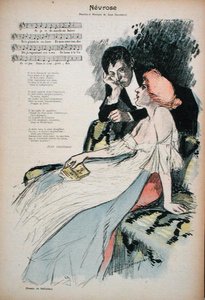 ジャン・グランドーの詩のためのイラスト「Neurosis」、1896年頃（カラーリトグラフ） 作： Paul Balluriau