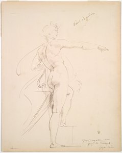 Marsyas recto、Face in Profile verso、1860年代後半のアポロの研究。 作： Paul Baudry