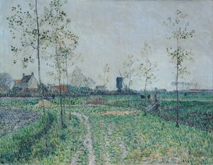 ベルギー、クノック近くの秋の風景 作： Paul Baum