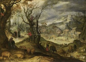 冬の風景 作： Paul Bril (copy after)