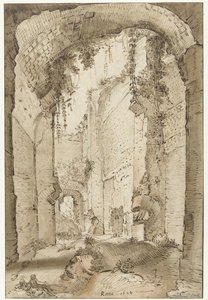 パラティーノの丘にあるセプティムス セウェルスの宮殿の遺跡 作： Paul Bril
