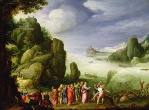 ジェラサの所有するキリストの癒し、1608（銅に油彩） 作： Paul Bril