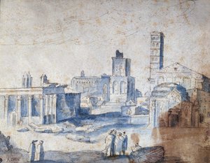 ポール・ブリルのローマの眺め（Brill 作： Paul Bril