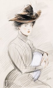 エレガントな女性、 作： Paul Cesar Helleu