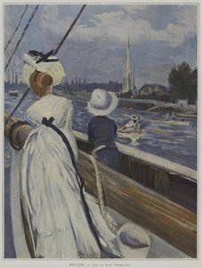 ハーフルールの港で 作： Paul Cesar Helleu