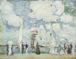 ドーヴィルの港の入口。ドーヴィル盆地への入り口、 作： Paul Cesar Helleu