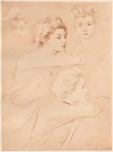 パリジェンヌ、1898年。 作： Paul Cesar Helleu