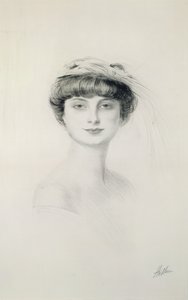 アンナ・ド・ノアイユの肖像（1876-1933）（紙にドライポイント）