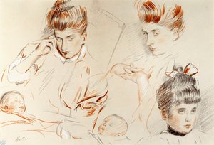 Mmeのスケッチ 作： Paul Cesar Helleu