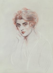 アーティストの娘（紙に色鉛筆） 作： Paul Cesar Helleu