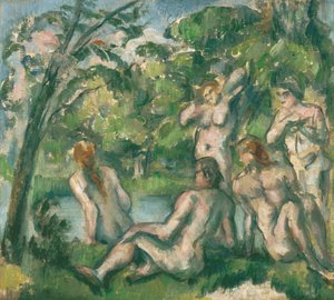 入浴者 作： Paul Cézanne