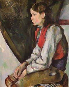 赤いチョッキの少年 作： Paul Cézanne
