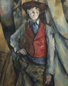 赤いチョッキの少年 作： Paul Cézanne