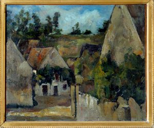 Carrefour de la Remy a Auvers sur Oise (オーヴェル・シュル・オワーズ) ポール・セザンヌ（1839-1906）の絵画 1873 Sun. 0,38 x 0,45 m Paris, musee d
