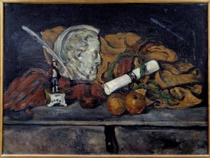 セザンヌのアクセサリー。メダイヨンのある静物画 フィリップ・ソラーリ作 ポール・セザンヌ（1839-1906）作 1873年 日0.6x0.8 m パリ、オルセー美術館 作： Paul Cézanne