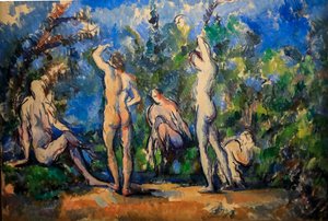 5人の入浴者 1900年 - 1904年 (キャンバスに油彩) 作： Paul Cézanne