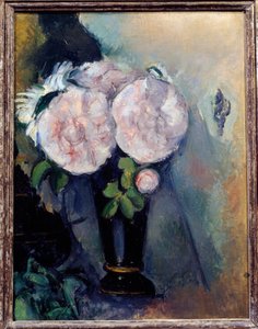 青い花瓶の花 ポール・セザンヌ(1839-1906)の絵画 19世紀 日0.3x0.23 m パリ、オランジュリー美術館 作： Paul Cézanne