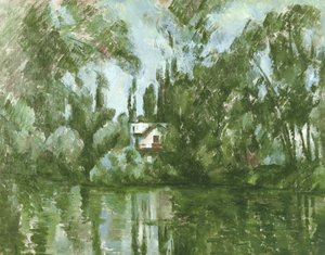 マルヌのほとりの家 作： Paul Cézanne