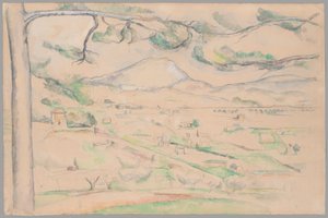 モンターニュ・サン・ヴィクトワール（アーク渓谷） 作： Paul Cézanne