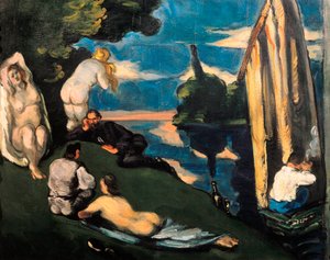 牧歌的、または牧歌的 作： Paul Cézanne