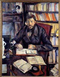 Gustave Geffroy (1855-1926) の肖像 作家 Paul Cezanne (1839-1906) の絵画 1895年 Sun.1,16 x 0,89 m Paris, musee d