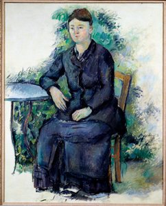 庭の中のセザンヌ夫人の肖像 ポール・セザンヌ（1839-1906）の絵画 19世紀 日0.63x0.8 m パリ、オランジュリー美術館 作： Paul Cézanne