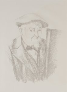イーゼルの前の自画像 作： Paul Cézanne