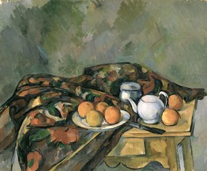 ティーポットのある静物（キャンバスに油彩） 作： Paul Cézanne