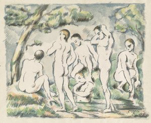 水浴する女たち（小版画） 作： ポール・セザンヌ