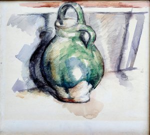 緑の水差し」水彩画と鉛鉱山 ポール・セザンヌ（1839-1906）1885年 パリ、ルーヴル美術館蔵 作： Paul Cézanne