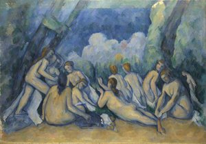 大水浴図、c.1900-05（キャンバスに油彩） 作： Paul Cézanne
