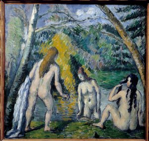 ポール・セザンヌ（1839-1906）の「3人の水浴」。1879 作： Paul Cézanne