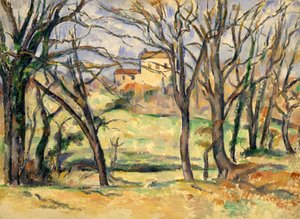 Jas deBouffanの近くの木々と家 作： Paul Cézanne