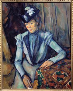 青い服の女ポール・セザンヌ（1839〜1906）の絵画 作： Paul Cézanne